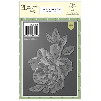 Lisa Horton Crafts 3D Embossing Folder and Die -  Tea Rose